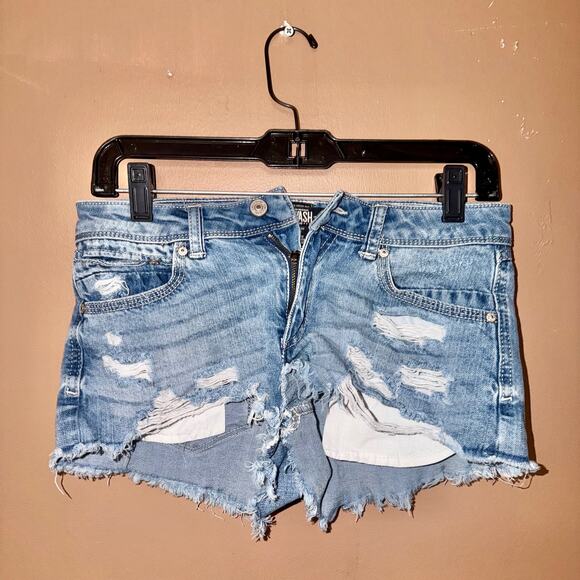 American Apparel Rewash Women's Distressed Denim Jean Shorts - Size 3 - Picture 4 of 5